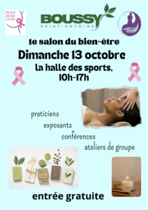 13/10 : Salon bien-être à BOUSSY (91)